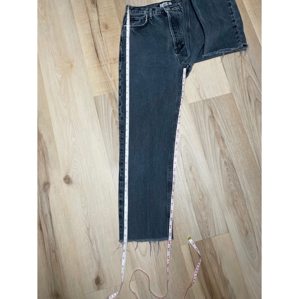 AGOLDE 90s Pinch Waist High Rise Straight Leg Jeans Grey Washed‎ Black Size 26 - Picture 7 of 9